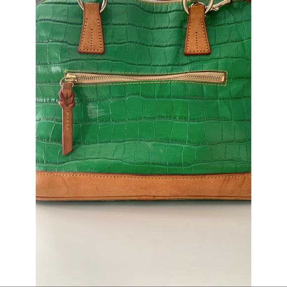 Dooney & Bourke Croco Embossed Leather Zip Satchel - Picture 6 of 16